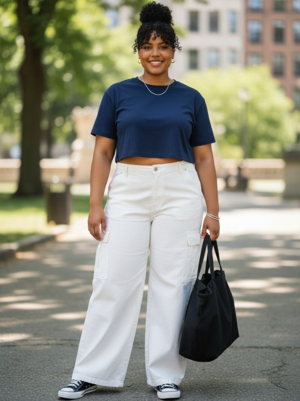 BlankNYC Cargo Pants Womens 30 White Excellent Wide Leg Utility